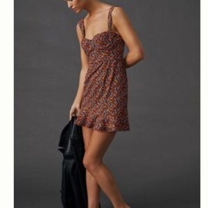 Hutch Ditsy Floral Corset Mini Dress